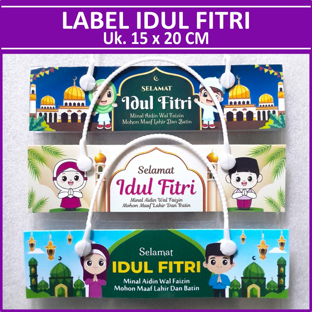 

10pcs Plastik Label Idul Fitri Plastik Snack Lebaran 15x20