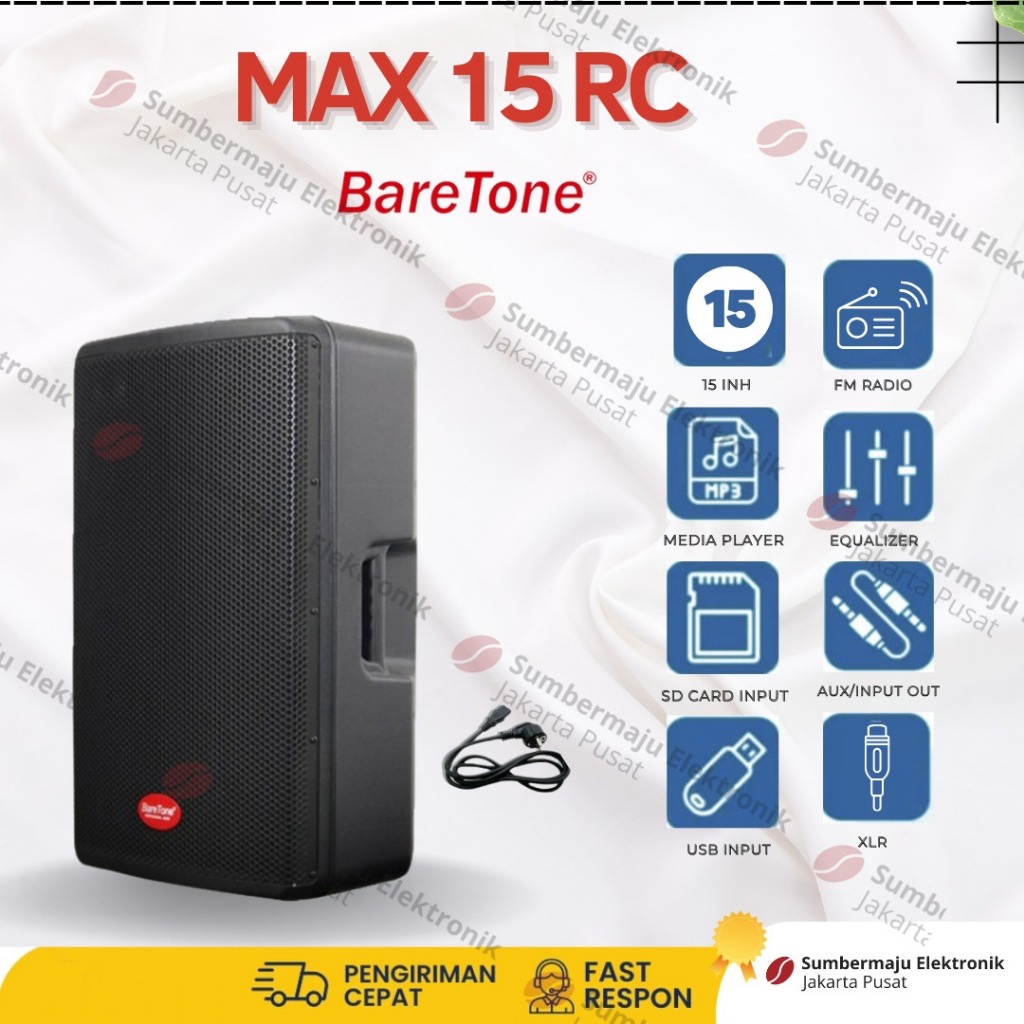 Gratis Ongkir BARETONE 15 RC 15RC Speaker Aktif Harga 1 Speaker