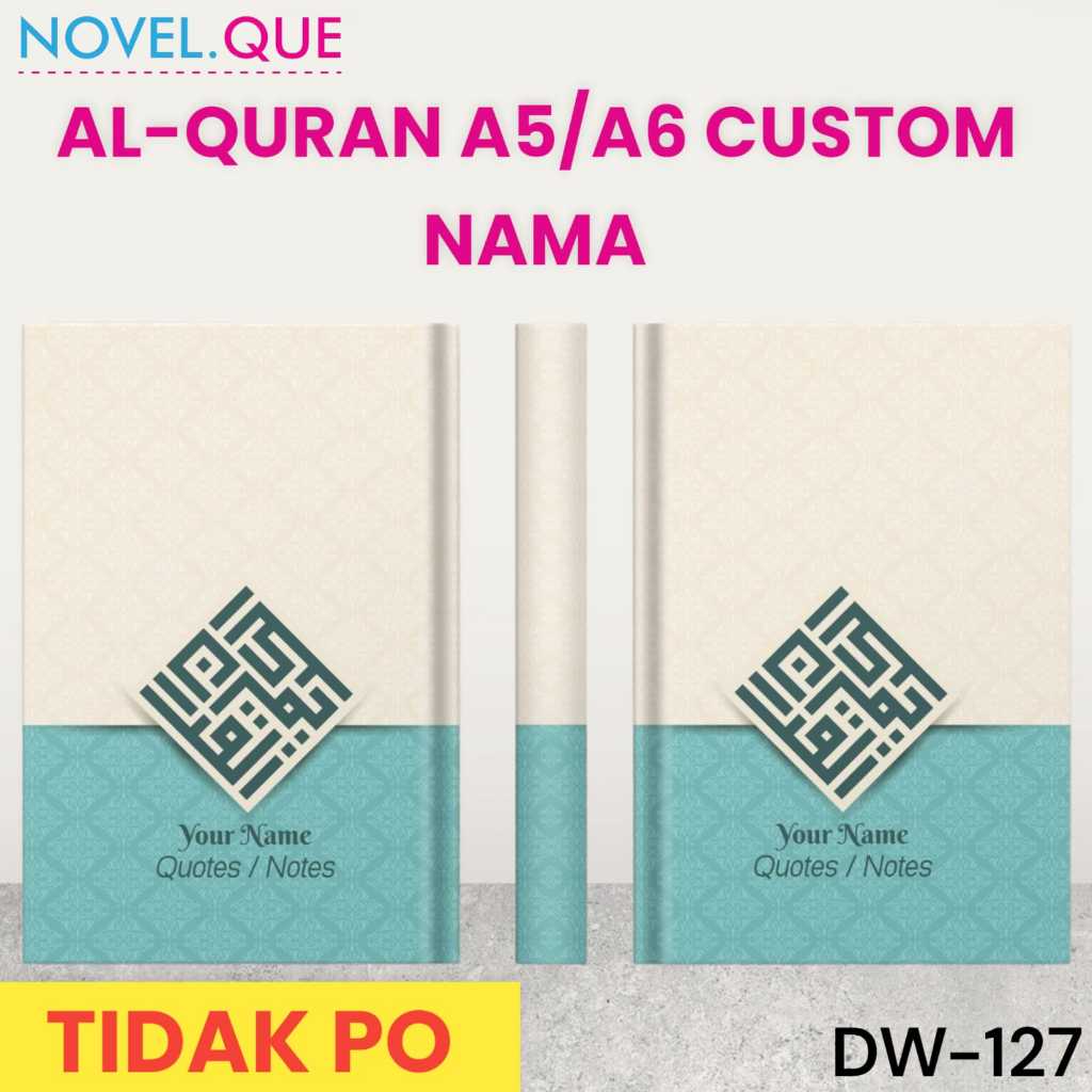 Quran A5/A6 Custom Nama Hardcover Bisa Tulis Nama di Cover / Al Quran A5/A6 DW-127 Terjemahan Per Ka