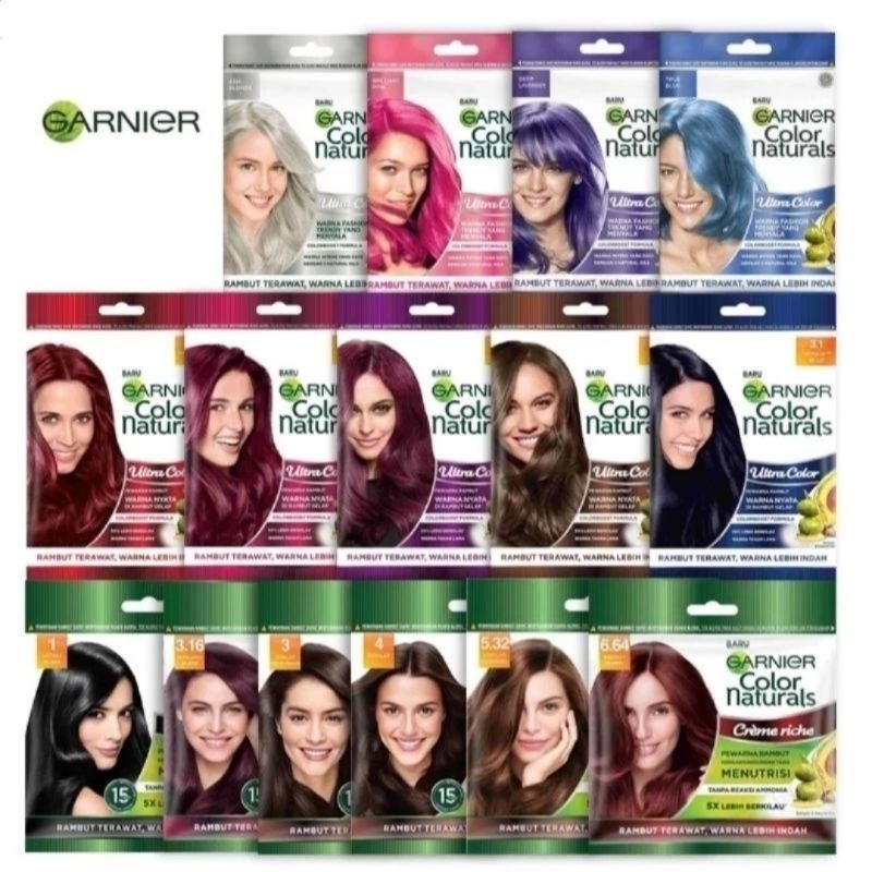 Garnier Natural Ultra Color Sachet | Garnier Pewarna rambut | Garnier Cat Rambut