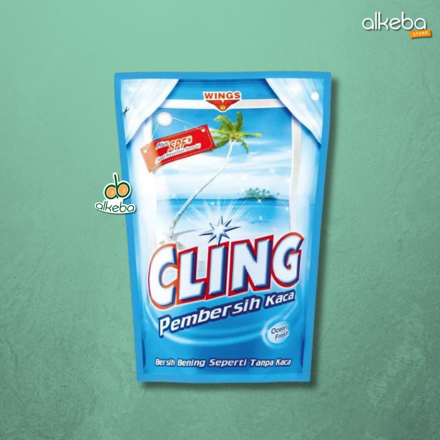 Cling refill 425 ml cairan pembersih kaca pouch glass cleaner isi ulang WINGS