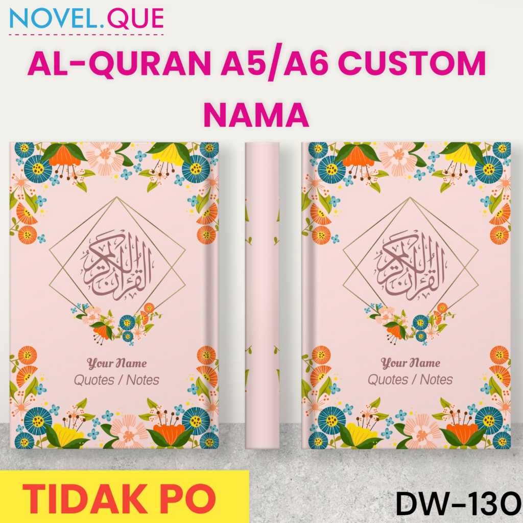 Quran A5/A6 Custom Nama Hardcover Bisa Tulis Nama di Cover / Al Quran A5/A6 DW-130Terjemahan Per Kat