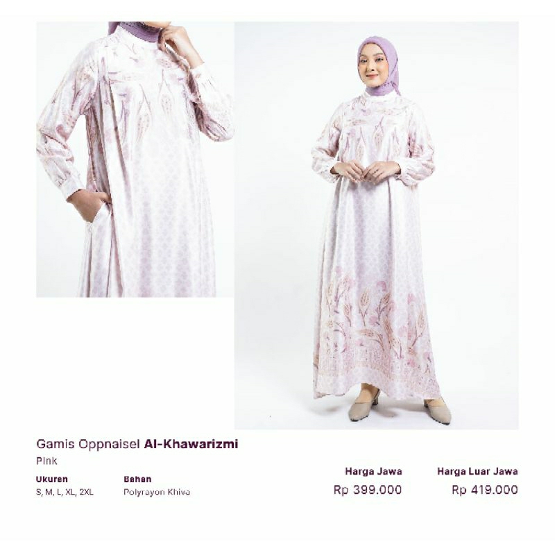 ELZATTA HIJAB GAMIS OPPNAISEL  AL-KHAWARIZMI GAMIS MOTIF TERBARU ELZATTA