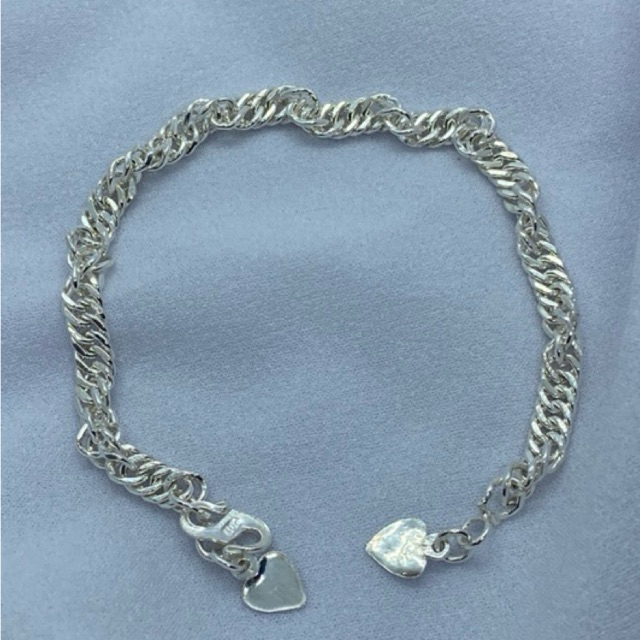 Ra jewellery gelang tangan rantai perak asli 925