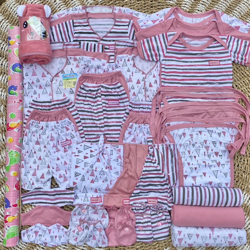 56 PCS paket hemat komplit baju bayi baru lahir paket hemat baby paket komplit bayi baru lahir DNW B