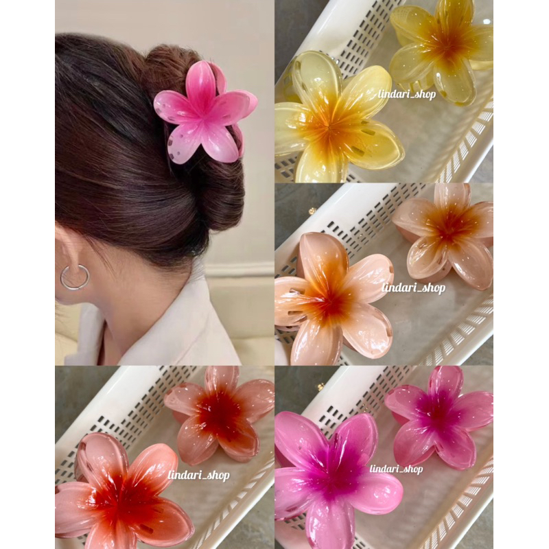 Jepit Rambut Kamboja // Hair Clip Flower Korean Style