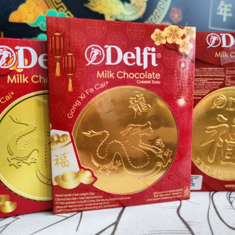 Delfi Coklat Koin Emas Edisi Imlek 2024 Tahun Naga