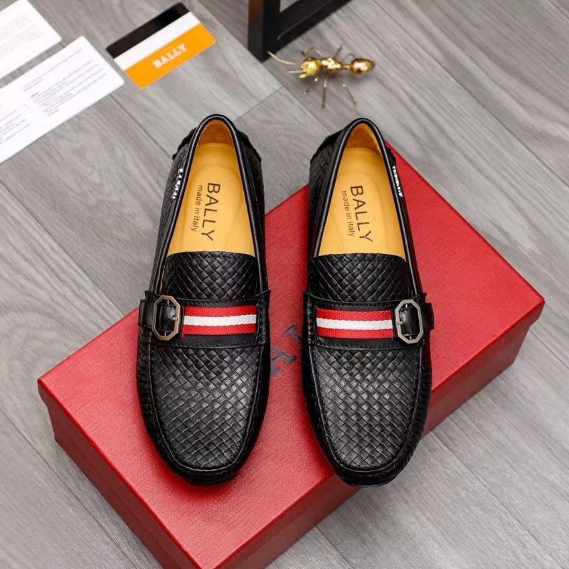 sepatu bally loafer cowok sepatu slip on pria hitam terlaris