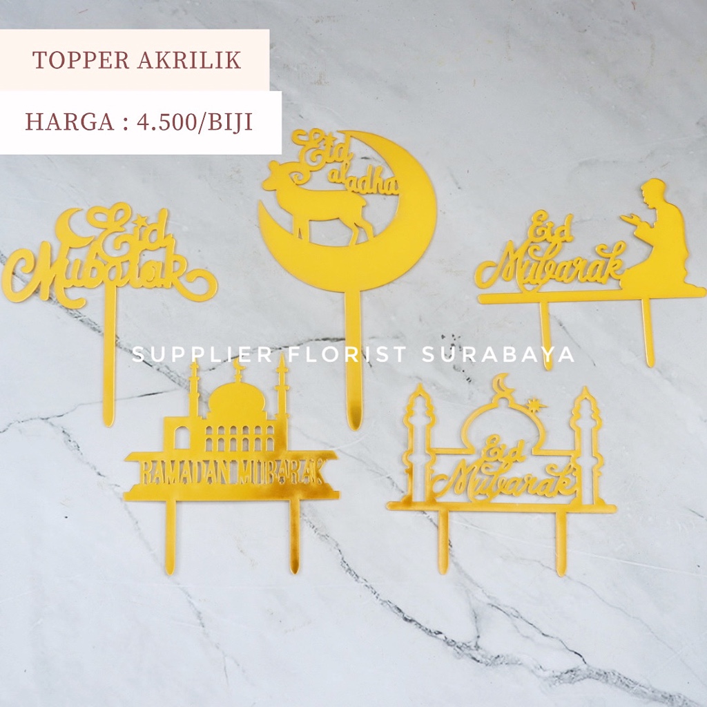 TOPPER AKRILIK IDUL FITRI TOPPER IDUL FITRI TOPPER EID MUBARAK SELAMAT IDUL FITRI