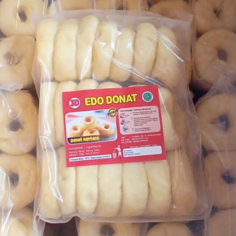 

Edo Donat Kentang Ubi Ungu Pandan Donute 3D Varian Rasa Isi 20 Pcs