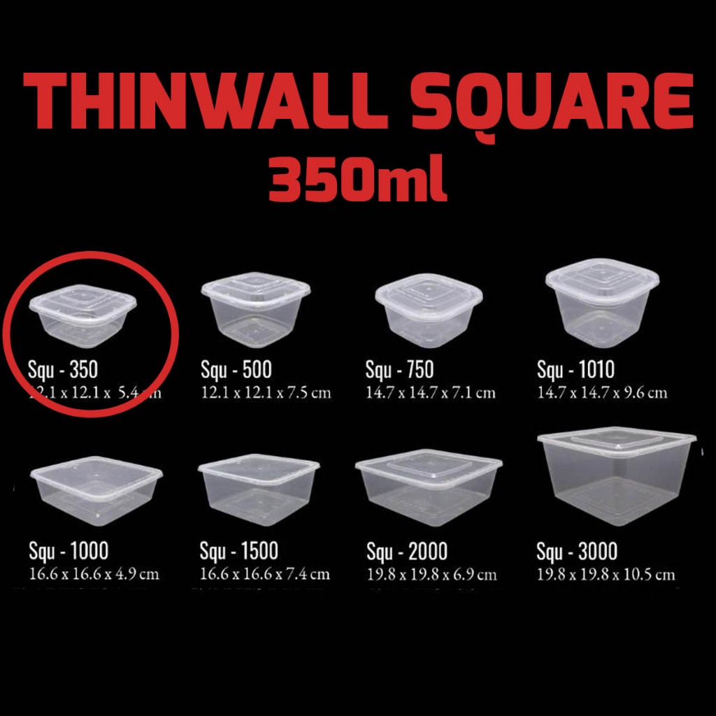 Thinwall square 350ml isi 25pcs / thinwall persegi 350ml 1 slop / thinwall persegi victory 350ml / t