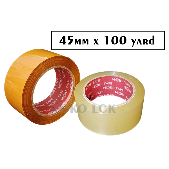 

45x100 yard - Lakban OPP Tape Bening Tan / Coklat 45mm x 90 meter