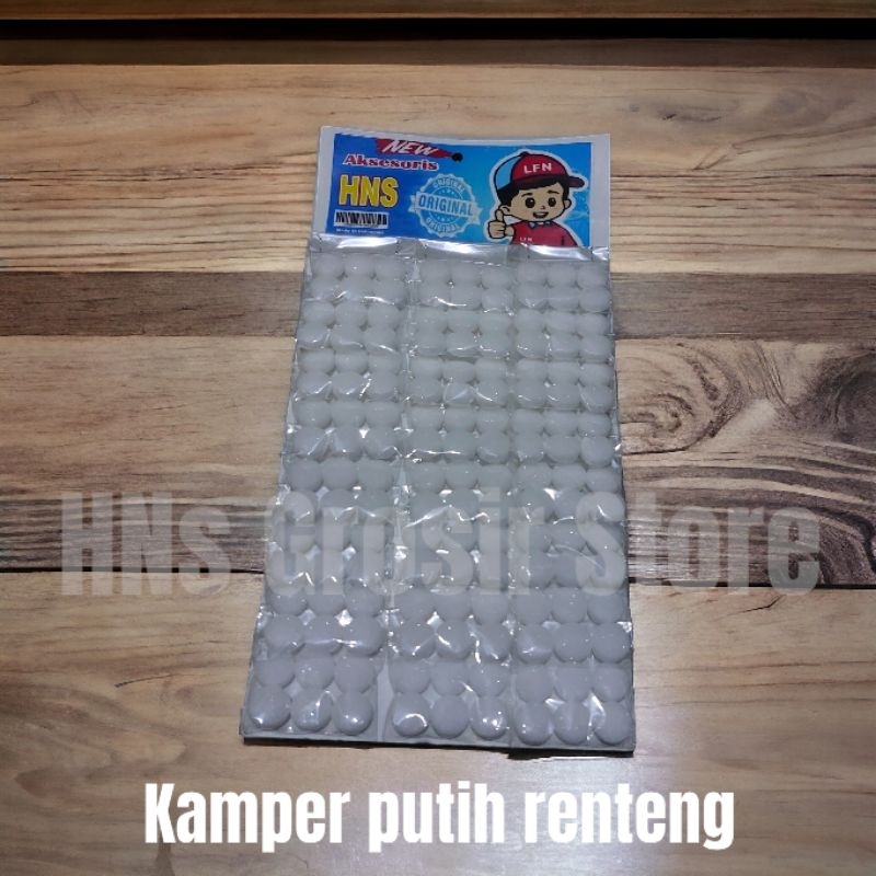 Kamper rentengan putih - kapur barus 1 renteng isi 24 pcs