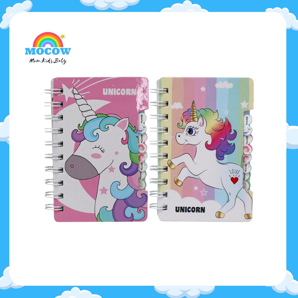 

NOTES SPIRAL MIX + PEMBATAS (UNICORN) / MINI NOTESS UNICORN