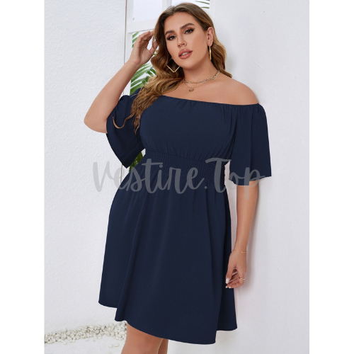 Maison | Baju Sabrina | Dress Sabrina Full Karet | Dress Wanita korea | Dress Pesta | Dress Jumbo | 