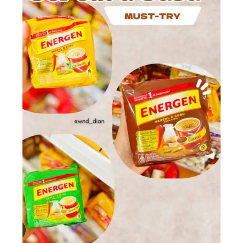 

ENERGEN COKLAT/VANILA/KACANG HIJAU 1 RENCENG