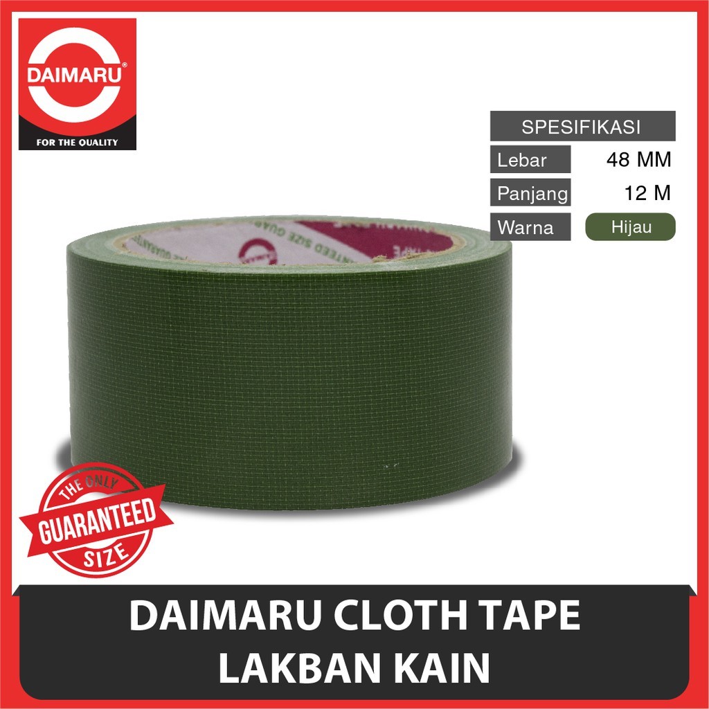 

CLOTH TAPE / LAKBAN KAIN / DUCT TAPE DAIMARU 2 INCH HIJAU