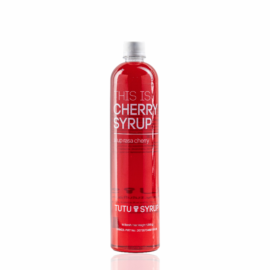 

Tutu Flavors Cherry Syrup 1000ml - Sirup rasa buah ceri