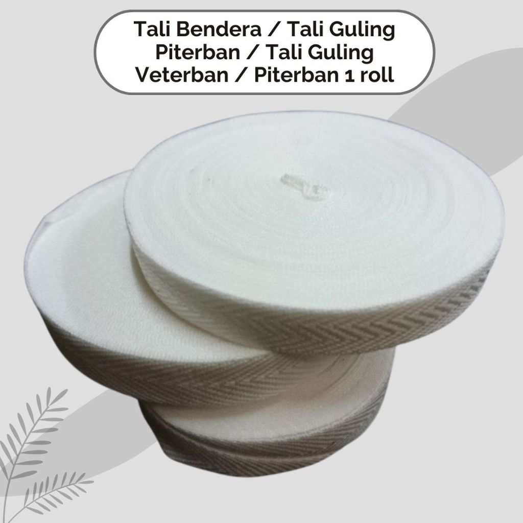Tali Bendera - Viterban PREMIUM / Tali Guling Piterban / Tali Guling Veterban / Piterban 1 roll MURA