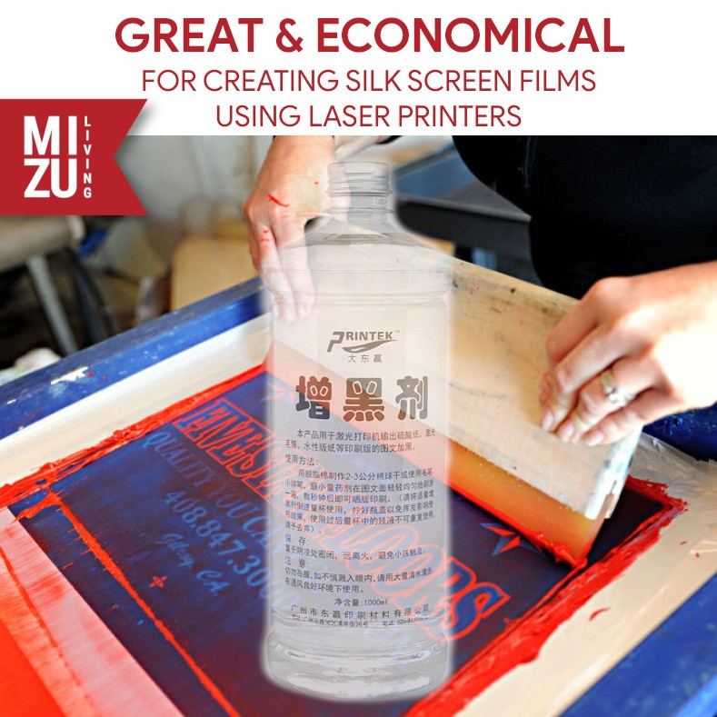 

PRINTEK Cairan Penghitam Toner Laser Liquid Pengganti Radix Toner Spray Peningkat Densitas Film Sablon 1000mL