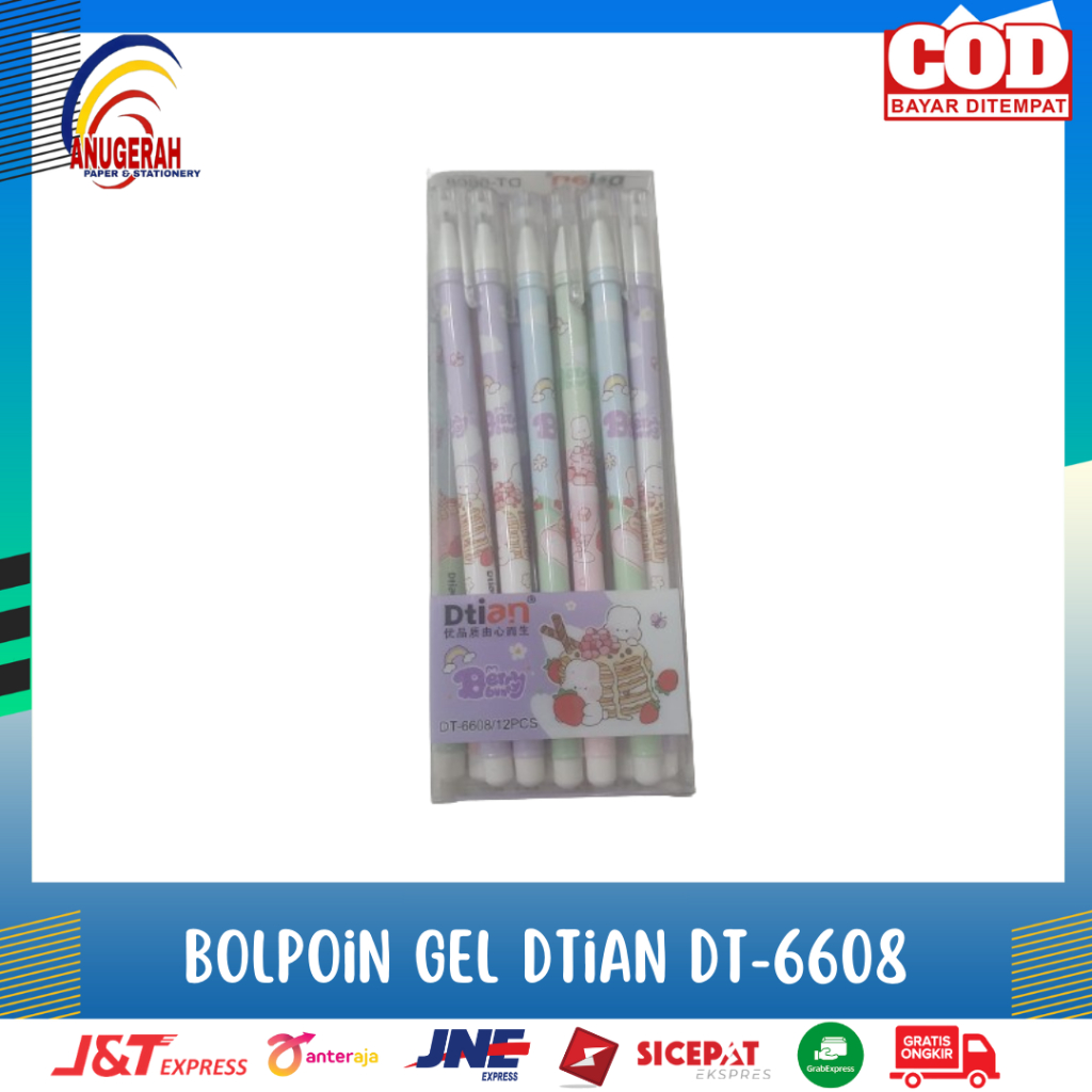

DTIAN DT-6608 BOLP GEL HITAM ( LSN )