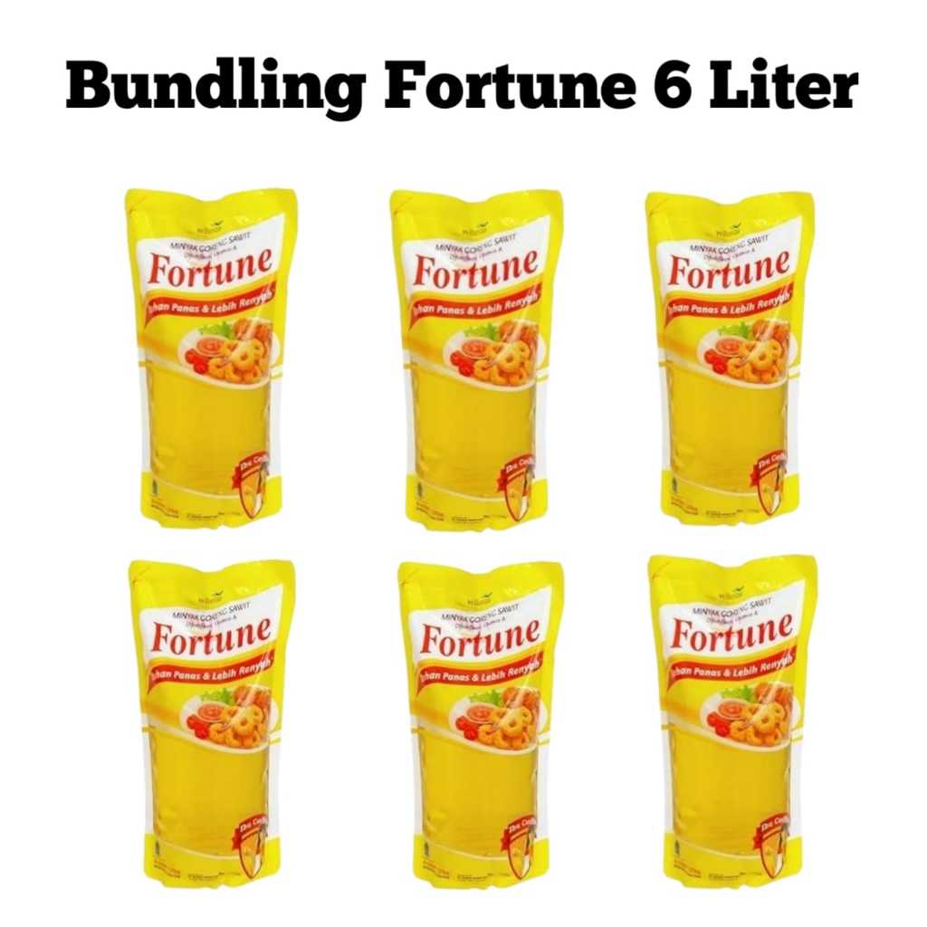 

Minyak Goreng Fortune 1 Liter Isi 6pcs - Paket Bundling Minyak Goreng Fortune