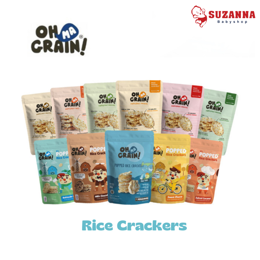 

Oh Ma Grain Popped Rice Crackers / Snacks Not Baked Not Fried