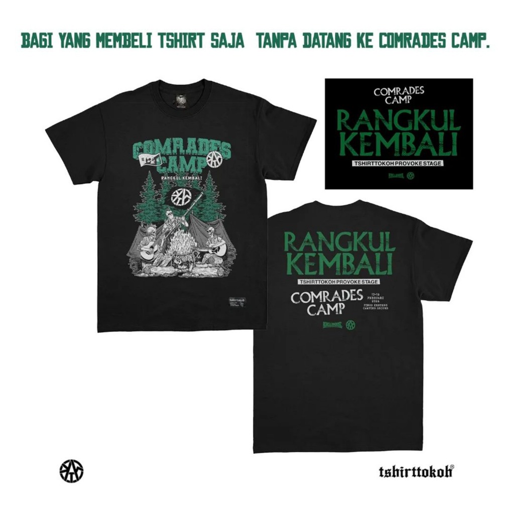 Tshirttokoh - Ready Stock Kaos Comrades Camp