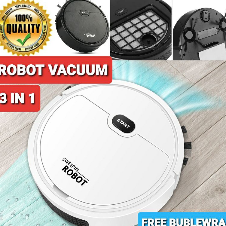 SMART SWEEPING ROBOT 3 IN 1 SAPU PENYEDOT DEBU PEL PEMBERSIH DEBU LANTAI ROBOT VACUUM JALLEN GABOR t