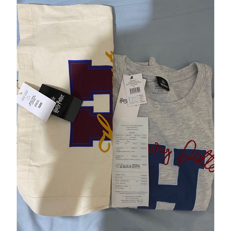 Cotton Tee & Totebag Cotton On x Harry Potter