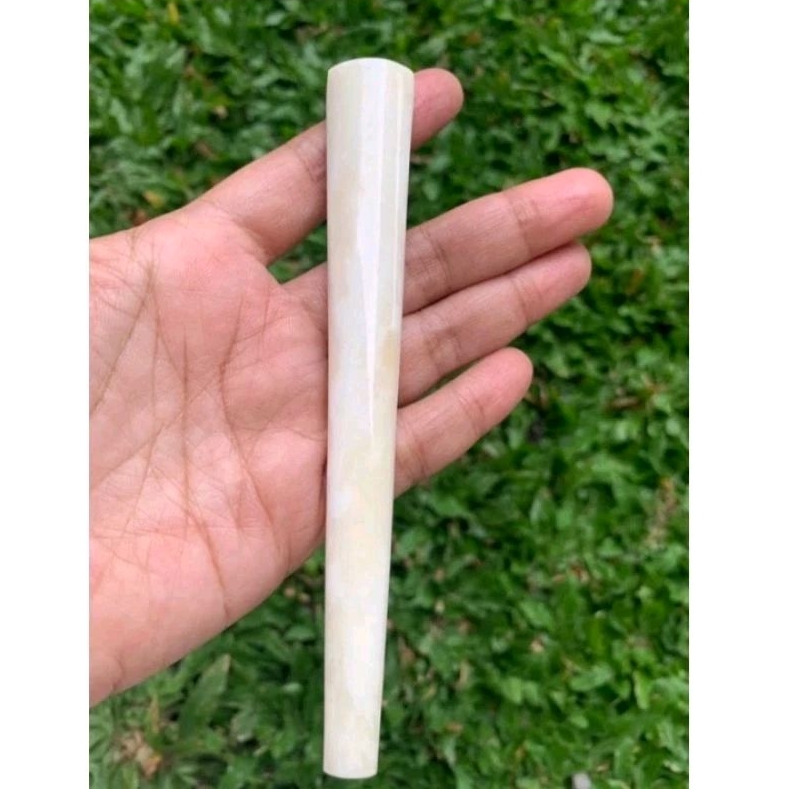 Pipa rokok tulang sapi putih / pipa once tulang sapi original model duyung panjang  11cm  RASA