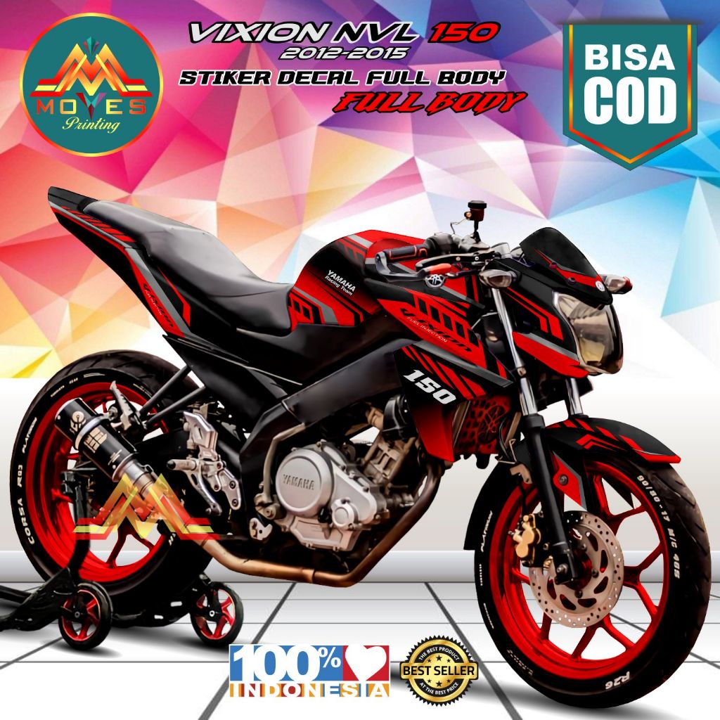 Bisa Cod ( promo ) Stiker full body vixion new nvl 150 kreen stiker motor vixion nvl 2012-2015 full 