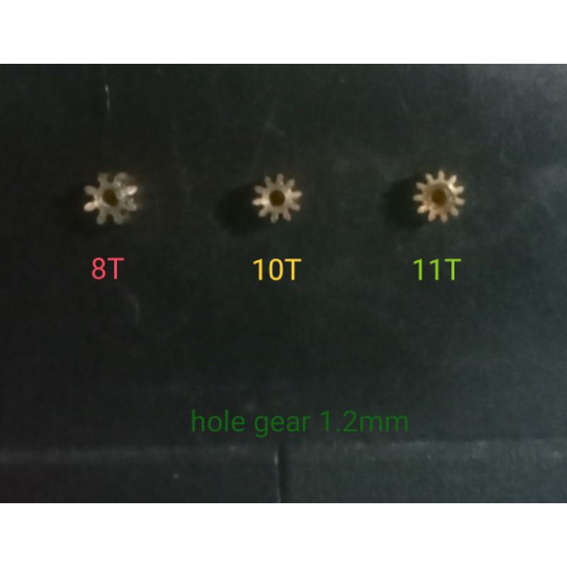 Gear drone pinion 8/9/10/11T kuningan ID 1.15mm
