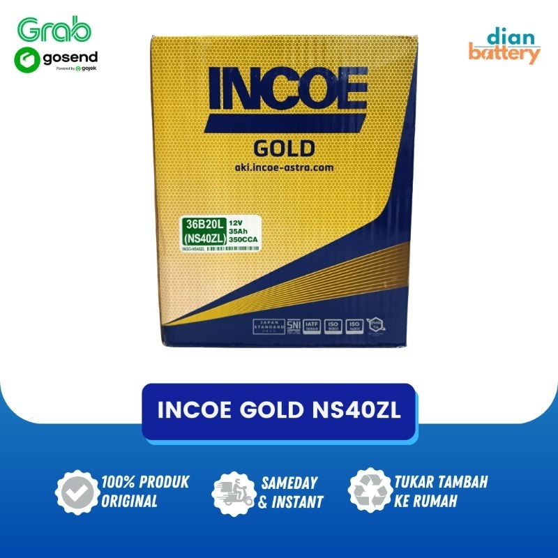 Aki Mobil Calya INCOE GOLD NS40ZL Incoe Astra 36B20L (35Ah)