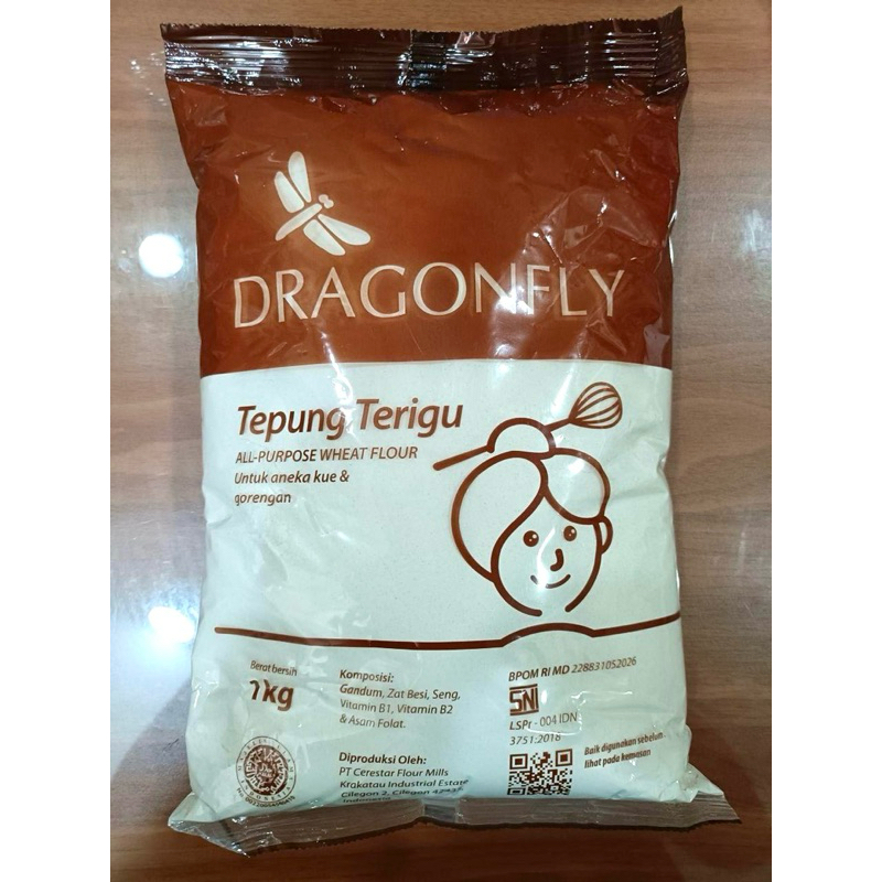 

Tepung Terigu DRAGONFLY 1 KG / Tepung Terigu Kue / Tepung Terigu Serbaguna Medan