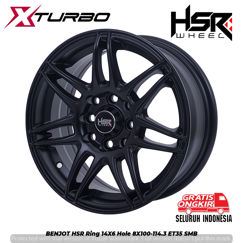 VELG RING 14 HSR BENJOT HITAM - VELG MOBIL AVANZA XENIA BRIO AGYA AYLA SIGRA CALYA
