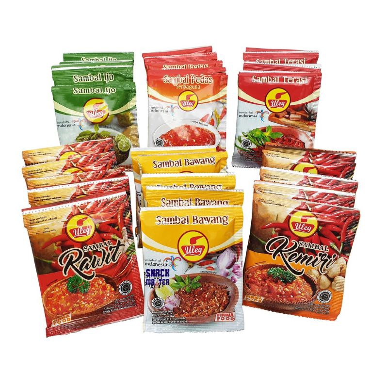 

Saus Sambal Finna Sambal Uleg Sachet 10 bungkus x 20 gr