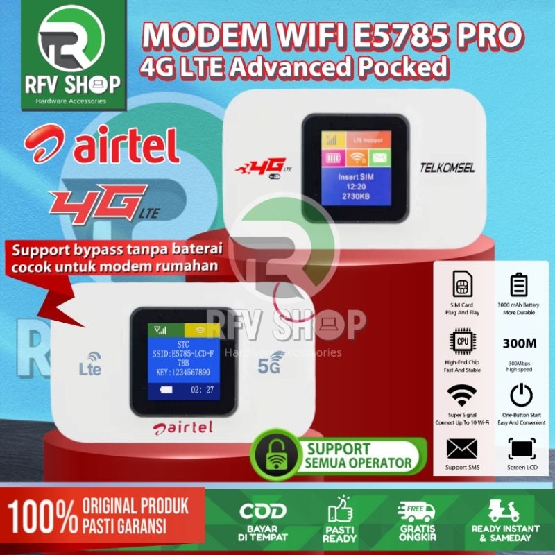 MODEM Portable MiFi E5785 PRO 4G LTE WiFi Support All operator dan Garansi