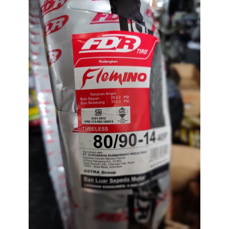 FDR Flemino 80/90-14 Tubeless Ban tubles matic fdr flemino 80/90.14 100% original for all matic hond