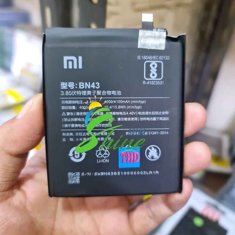Baterai Batre BN43 Original HP Xiaomi Redmi Note 4 / Note 4X Versi Snapdragon Battery Batrei Xiomi