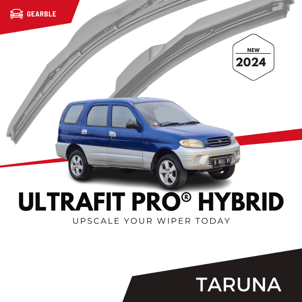 Premium Wiper Model Hybrid Mobil Taruna Karet Kaca Depan Taruna Car Windshield Blade 2Pcs