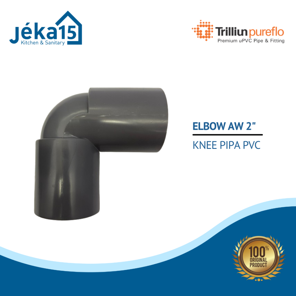 TRILLIUNPUREFLO ELBOW AW 2 INCH | KENI PIPA | KNEE PIPA PVC 2 INCH