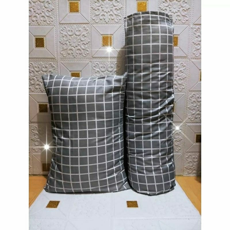 Guling dan bantal 1 set/Sarung Bantal dan Guling/Sarung Bantal guling