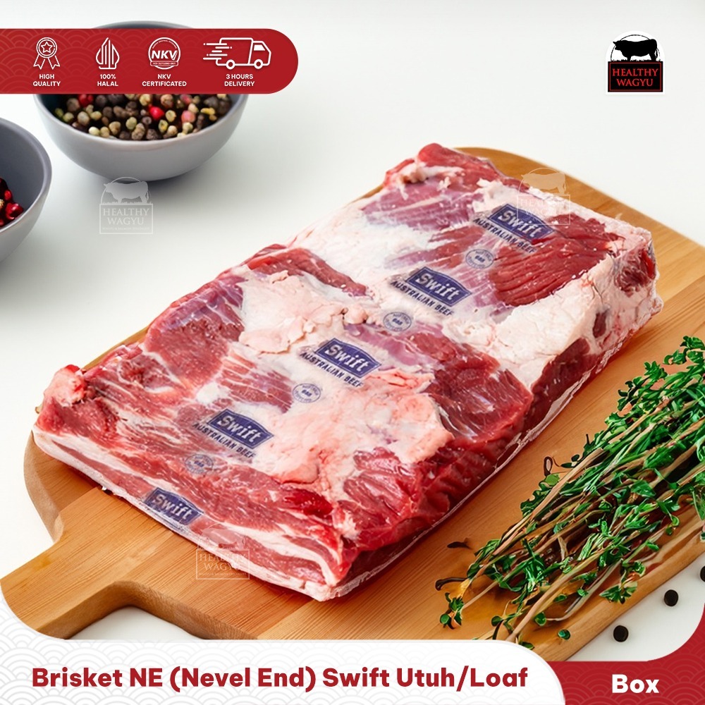 

Beef Brisket NE Daging Sapi Brisket Import Australia Utuh Loaf Healthy Wagyu