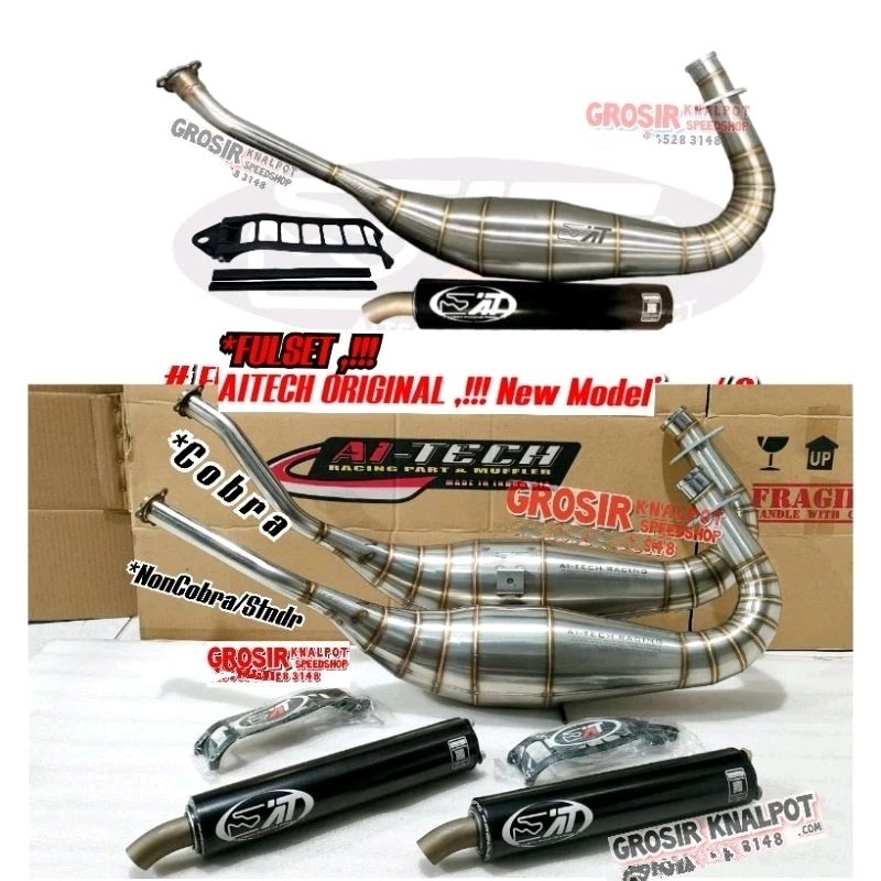 Knalpot AITECH ORIGINAL ASLI Ninja R RR SS ZX & RX king K S New Model GEN 4 FULSET Stainles Type PDK