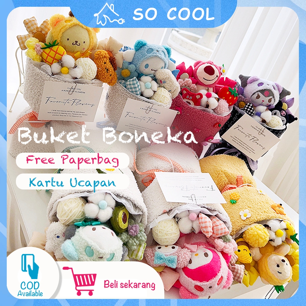 	 Losto Sanrio Kuromi Cinnamoroll MyMelody Pompompurin Buket boneka hampers bouquet boneka bunga & cokelat milka READY STOCK - valentine ulang tahun wisuda kado buket nikahan	