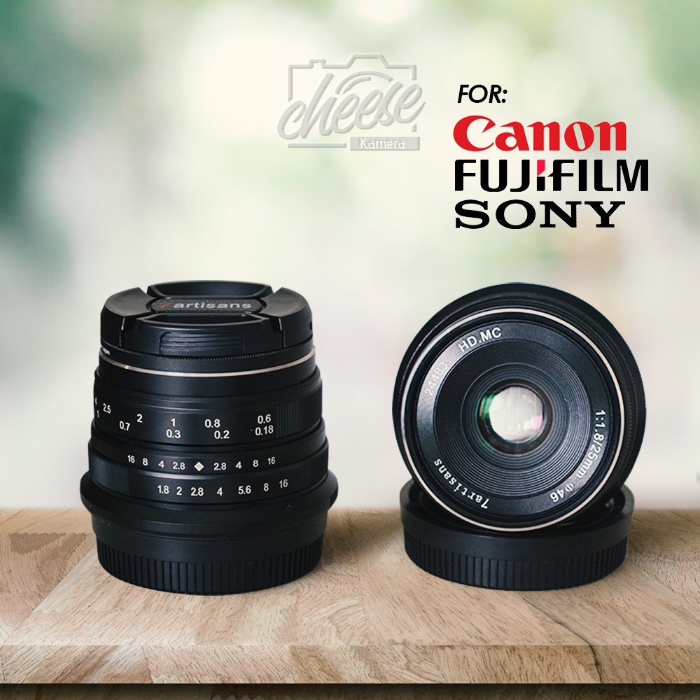 LENSA FIX 7ARTISANS 25MM F1.8 FOR MIRRORLESS CANON SONY FUJIFILM HASIL BOKEH JUARA