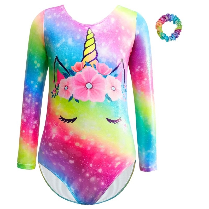 [74] Baju Gymnastic Anak Perempuan Leotard Gymnastic Anak Lengan Panjang 3-12 th (READY STOCK)