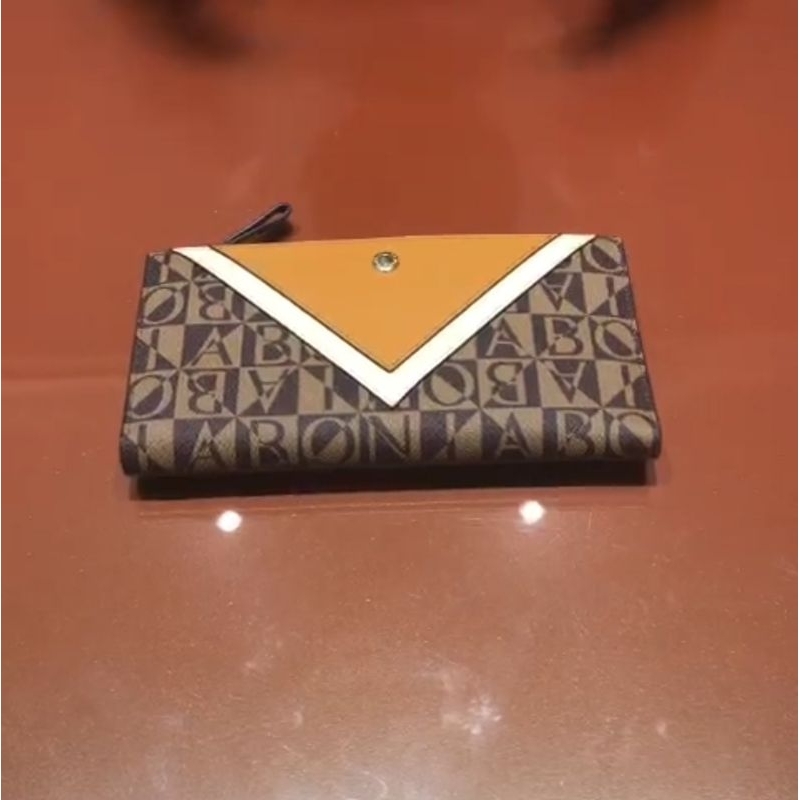 Dompet Bonia Original monogram mix leather free card holder