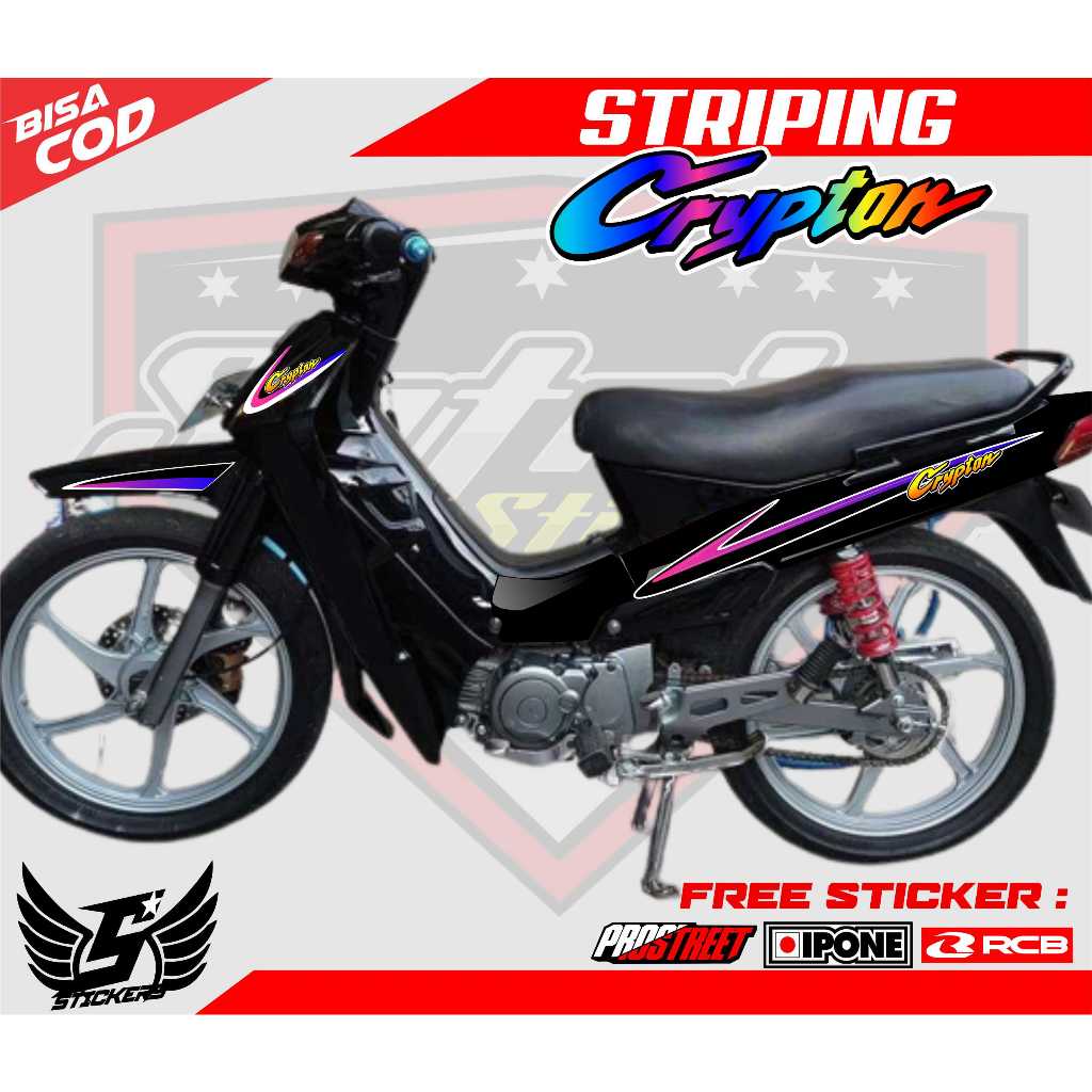 STRIPING VARIASI MOTOR YAMAHA CRYPTON / STICKER LIST MOTOR CRYPTON